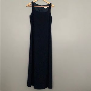 Blue tea length dress
